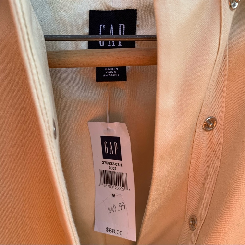 Gap Women’s Snap Button Long Coat Tan - image 3